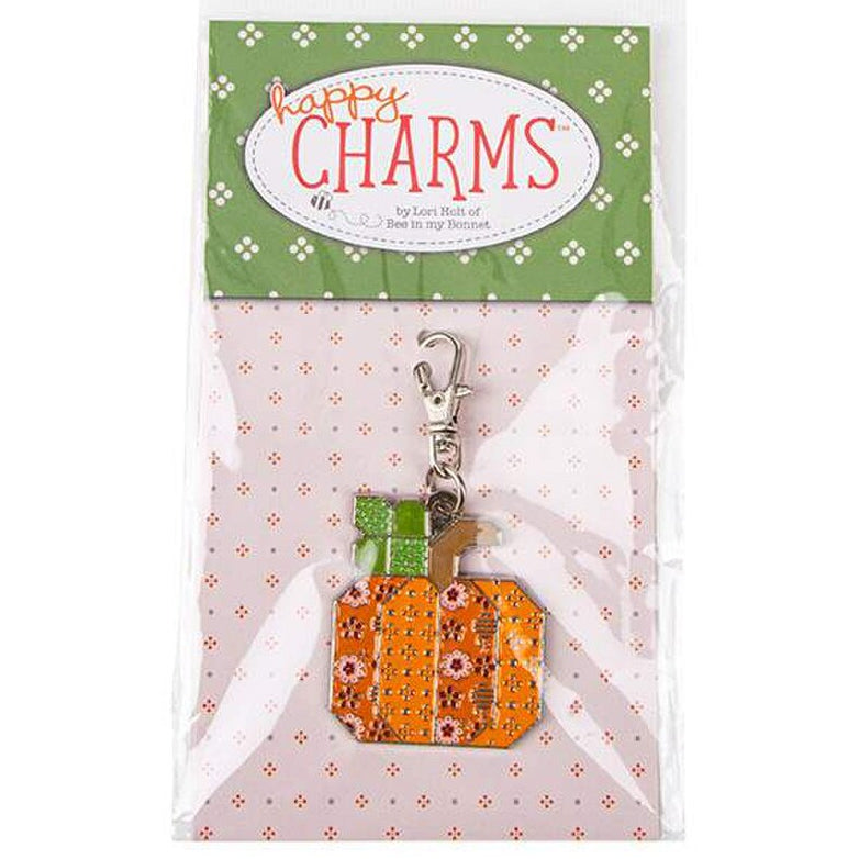 Lori Holt Bee Dots Enamel Happy Charm Pumpkin