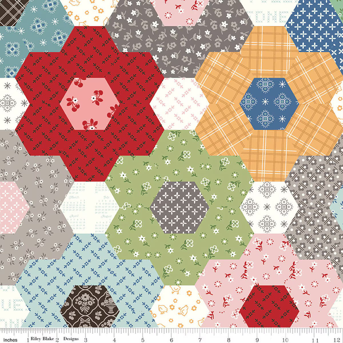 Wide Back Calico Grandma's Flower Garden Multi