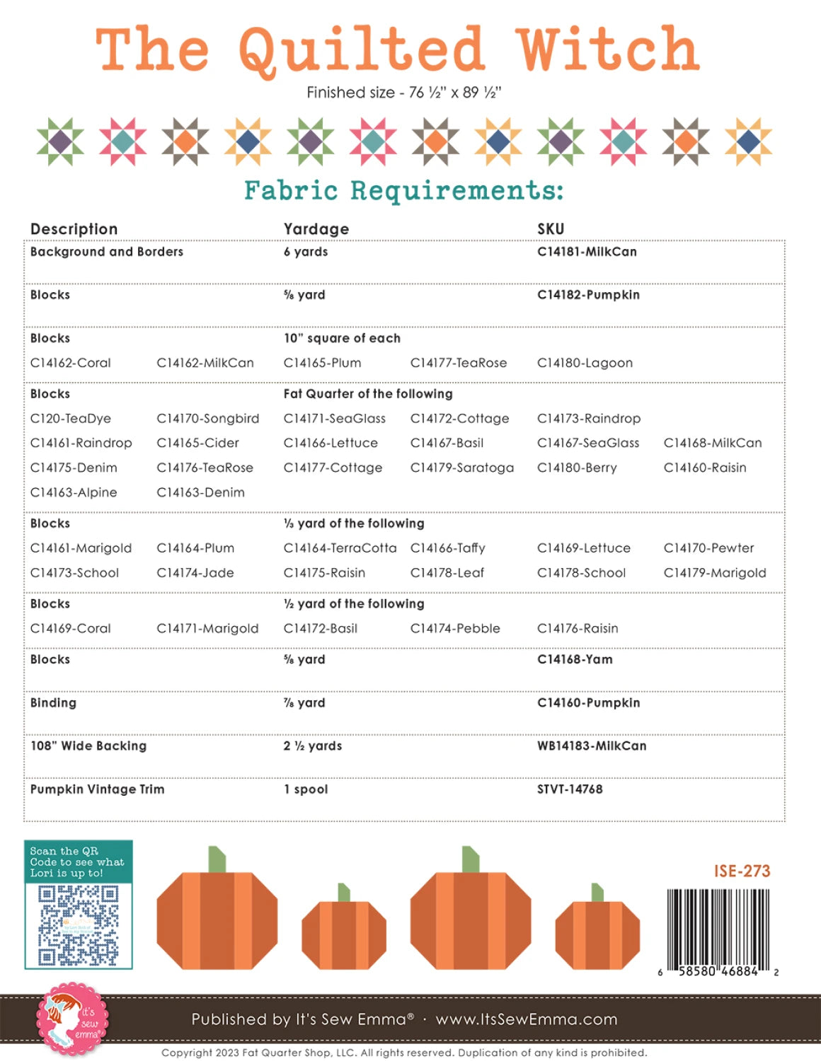 The Quilted Witch Pattern Book